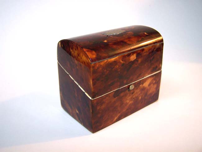 A 19th century Tortoiseshell Scent Bottle Casket with Domed Top circa 1860 — image 2